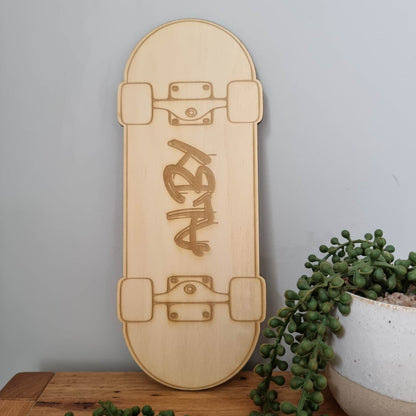 Personalised Skateboard Name Plaque