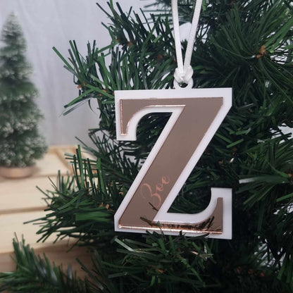 Layered letter ornament