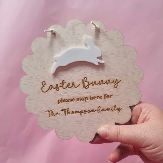 Easter Bunny stop here sign