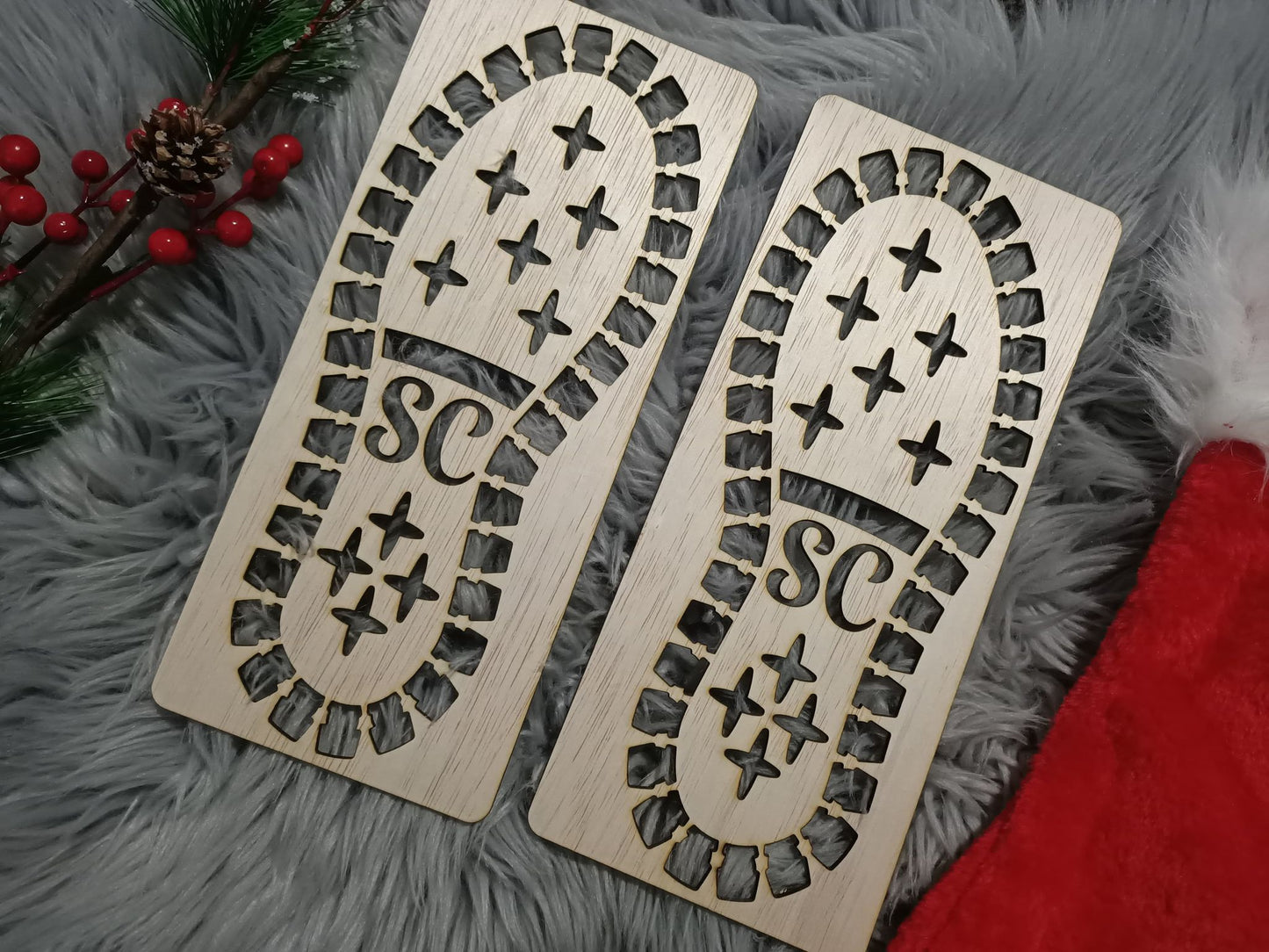 Christmas Footprint Stencils