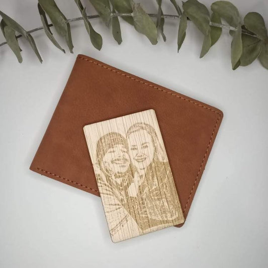 Personalised Wooden Wallet Card