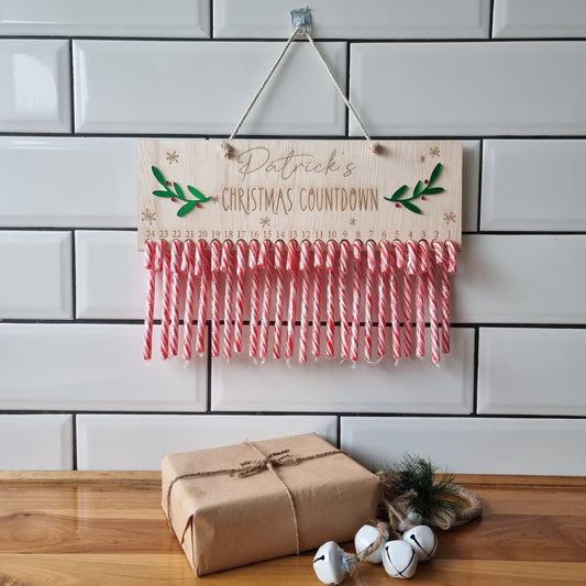 Candy Cane Countdown Hanger