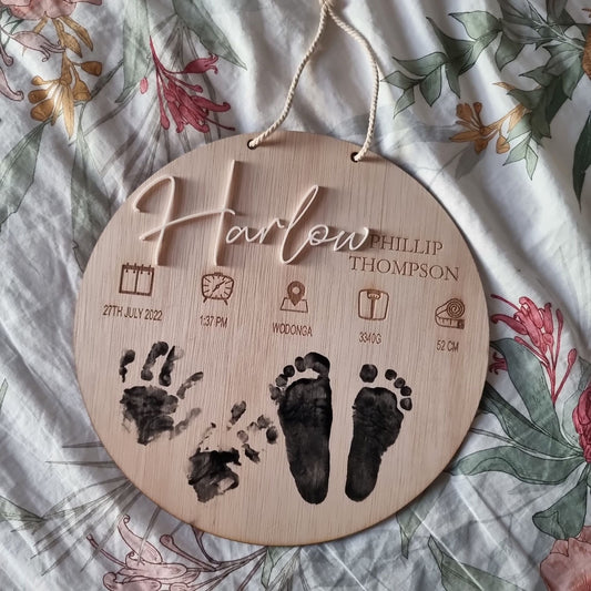 Baby details and prints keepsake