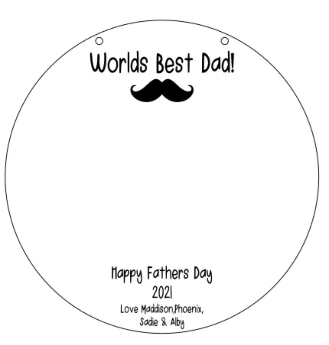 Fathers day drawing plaque